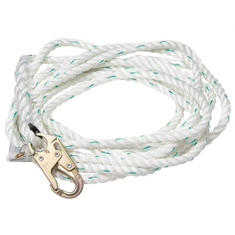 Werner L201175 175' Vertical Lifeline - 5/8" Poly Blend Rope, Snap Hook