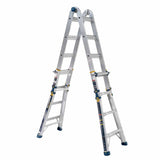 Werner MT-18IAA 18FT Reach Height Multi-Position Ladder, 375LB Load Capacity, 17FT T IAA, 18' AL TEL ARTCLT LDR IAA HSMT - 12