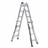 Werner MT-18IAA 18FT Reach Height Multi-Position Ladder, 375LB Load Capacity, 17FT T IAA, 18' AL TEL ARTCLT LDR IAA HSMT - 12