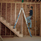 Werner MT-18IAA 18FT Reach Height Multi-Position Ladder, 375LB Load Capacity, 17FT T IAA, 18' AL TEL ARTCLT LDR IAA HSMT - 17