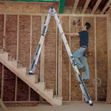 Werner MT-22IAA 22FT Reach Height Multi-Position Ladder, 375LB Load Capacity 22FT Type IAA, 22' AL TEL ARTCLT LDR IAA HSMT - 17