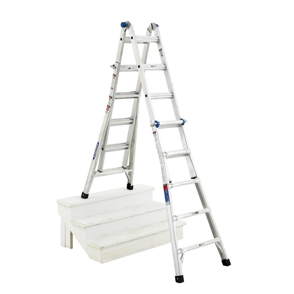Werner MT-22 22' Reach Multi-Position Ladder, 300lb Capacity 22' Type IA - 12