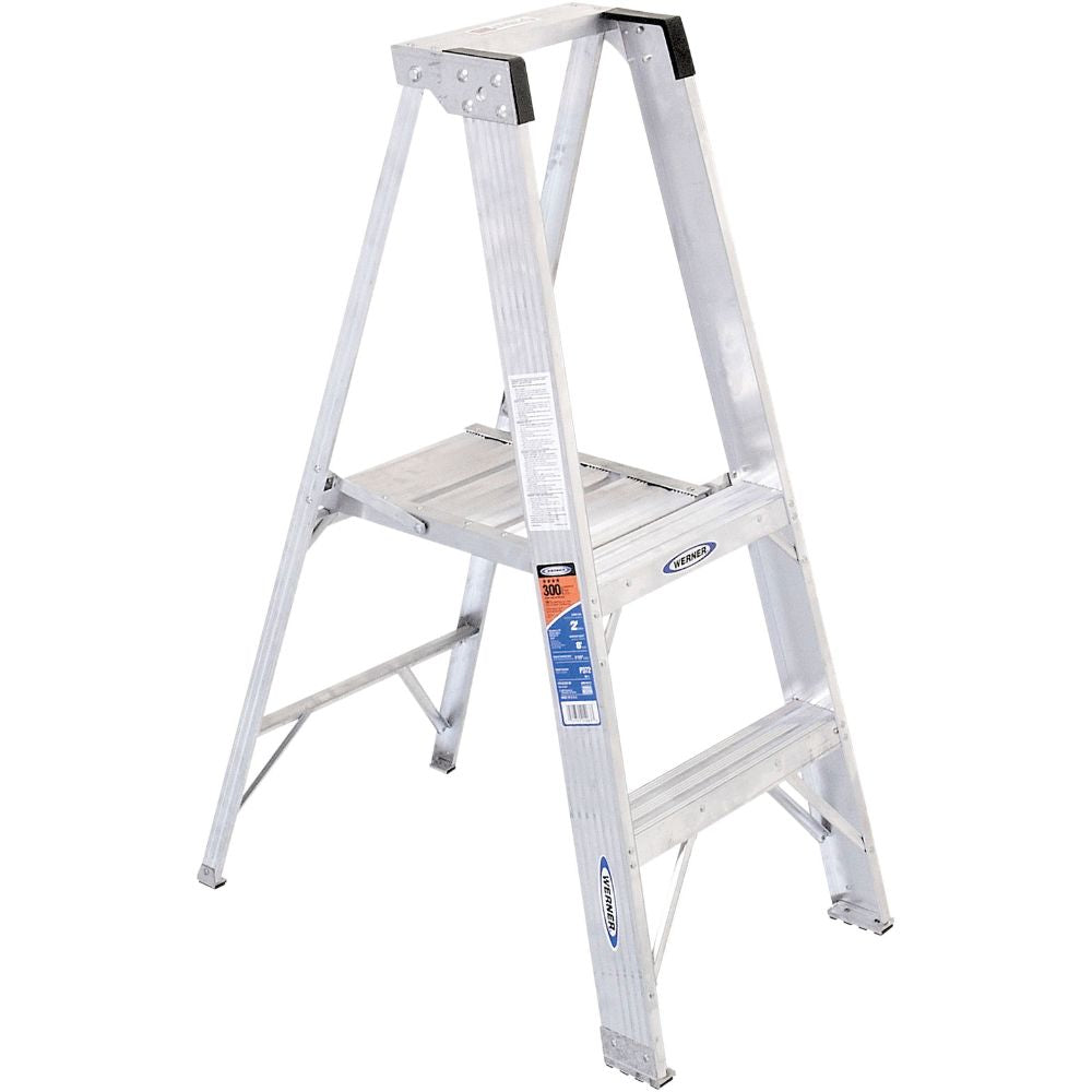 Werner P372 8ft Reach Height Aluminum Platform Ladder 2ft Type IA