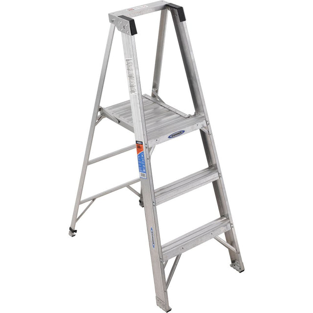 Werner P373 9ft Reach Height Aluminum Platform Ladder 3ft Type IA