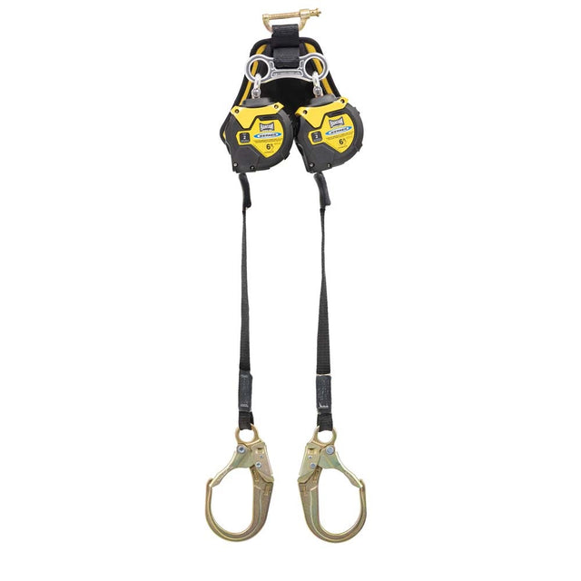 Werner R433006LE-SF 6' Bantam Twinleg Web Self-Retracting Lifeline w/Steel Form Hook, Leading Edge Capability - Class 2 SRL