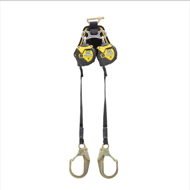 Werner R433006LE-SF 6' Bantam Twinleg Web Self-Retracting Lifeline w/Steel Form Hook, Leading Edge Capability - Class 2 SRL