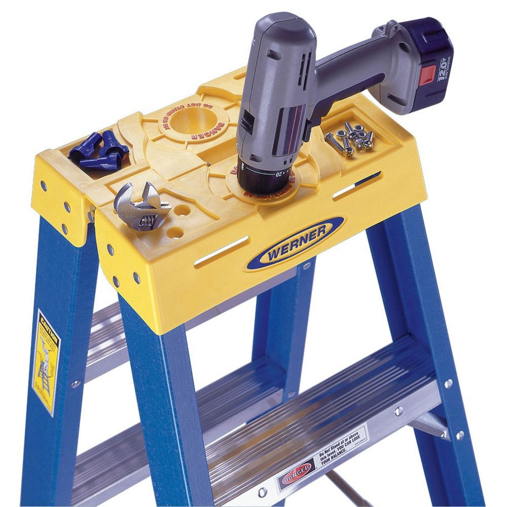 Werner T6004 4ft Type I Fiberglass Twin Ladder - 2