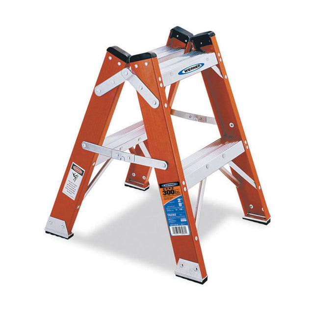 Werner T6202 2ft Type IA Fiberglass Twin Step Stool