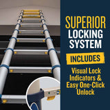 Werner TS1250 Telescoping Ladder 12.5ft Type IA Duty Rating - 6