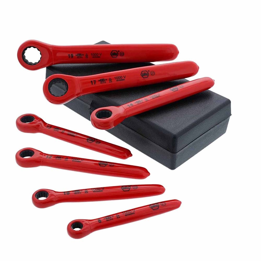 Wiha 21290 7 Piece Insulated Ratchet Wrench Set - Metric