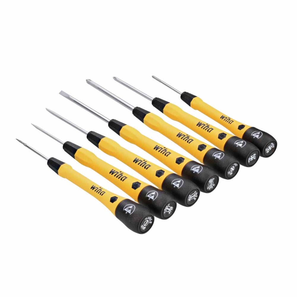 Wiha 27392 7 Piece ESD Safe Precision Slotted and Phillps Screwdriver Set - 2