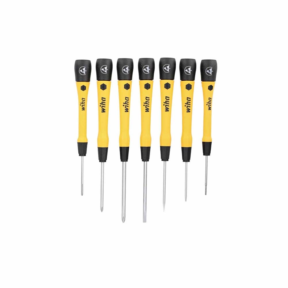 Wiha 27392 7 Piece ESD Safe Precision Slotted and Phillps Screwdriver Set - 3