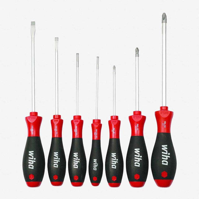 Wiha 30278 7 Piece SoftFinish Slotted and Phillips Screwdriver Set