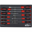 Wiha 30280 10 Piece SoftFinish Cushion Grip Screwdriver Tray Set