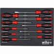 Wiha 30280 10 Piece SoftFinish Cushion Grip Screwdriver Tray Set