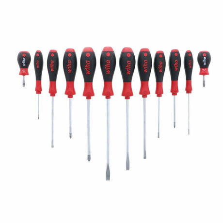 Wiha 30297 12 Piece SoftFinish Slotted and Phillips Screwdriver Set