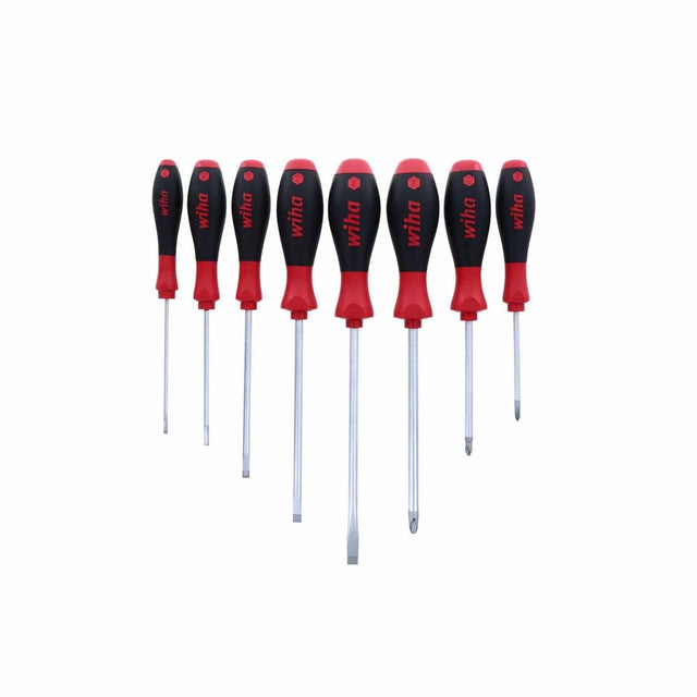 Wiha 30298 8 Piece SoftFinish Slotted and Phillips Screwdriver Set