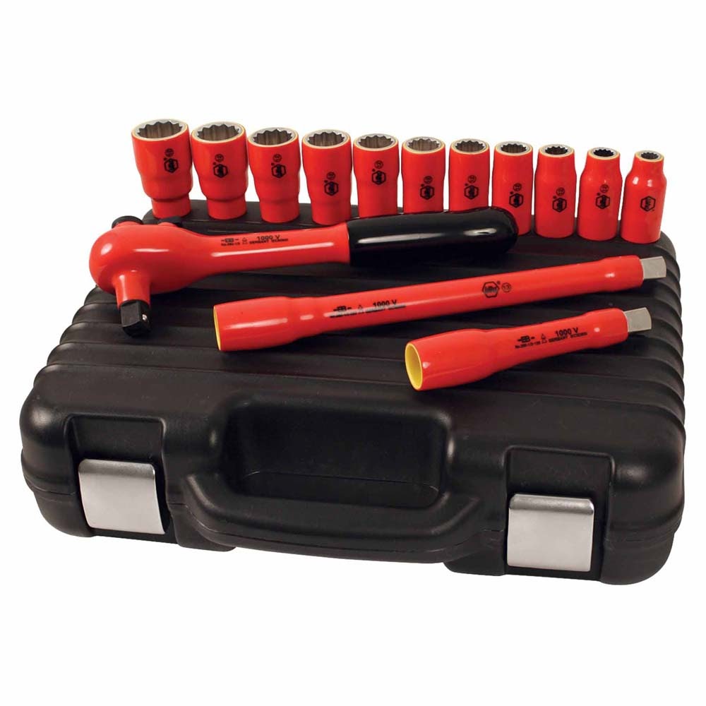 Wiha 31694 14 Piece Insulated Socket Set 1/2" Drive - Metric - 2