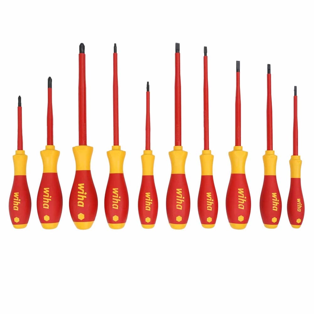 Wiha 32080 10 Piece Insulated SoftFinish Cushion Grip Screwdriver Tray Set - 2