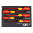 Wiha 32081 5 Piece Insulated SoftFinish Cushion Grip Screwdriver Tray Set