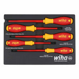 Wiha 32081 5 Piece Insulated SoftFinish Cushion Grip Screwdriver Tray Set