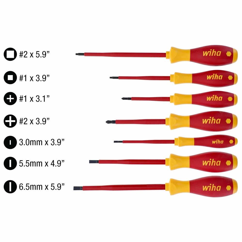 Wiha 32097 7 Piece Insulated SoftFinish Screwdriver Set - 2