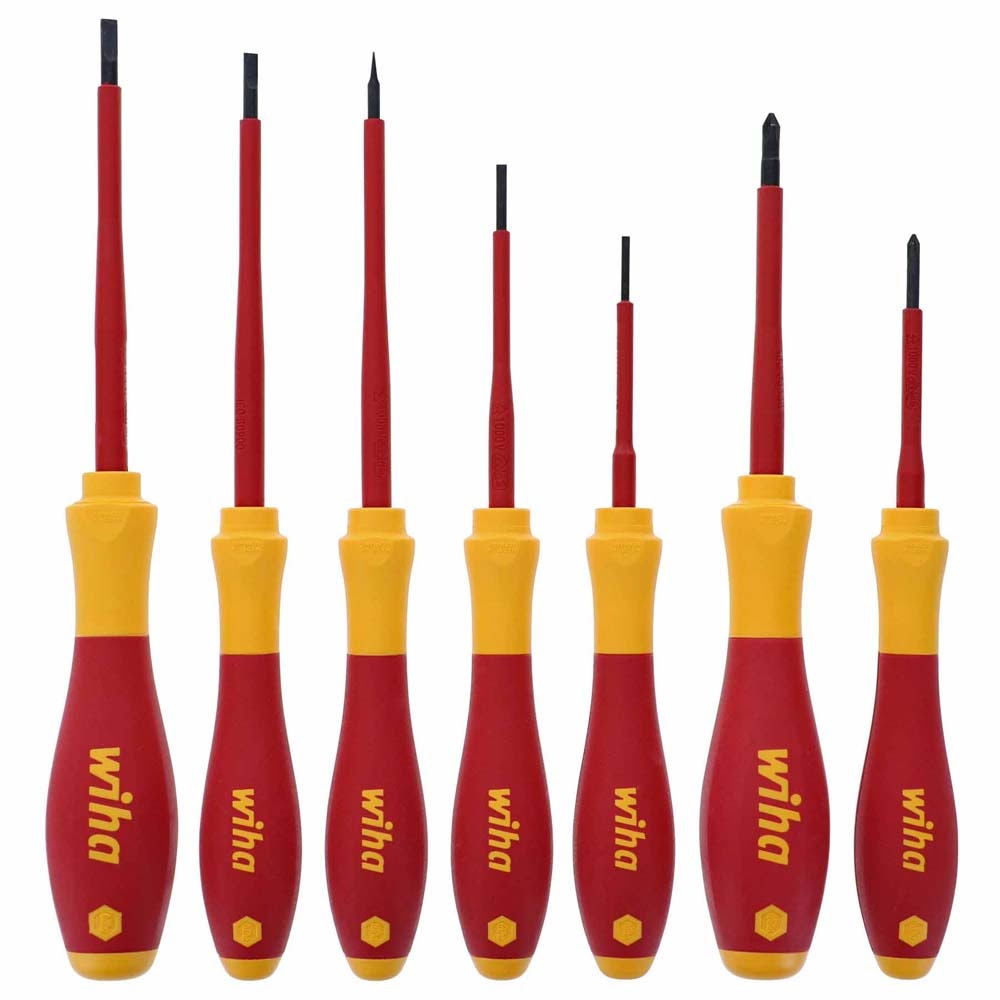 Wiha 32188 7 Piece Insulated SoftFinish Screwdriver Set