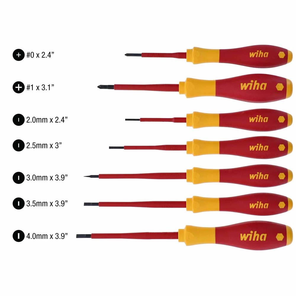 Wiha 32188 7 Piece Insulated SoftFinish Screwdriver Set - 3