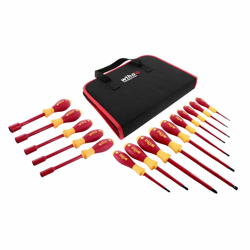 Wiha 32190 15 Piece SoftFinish Insulated Screwdriver Set