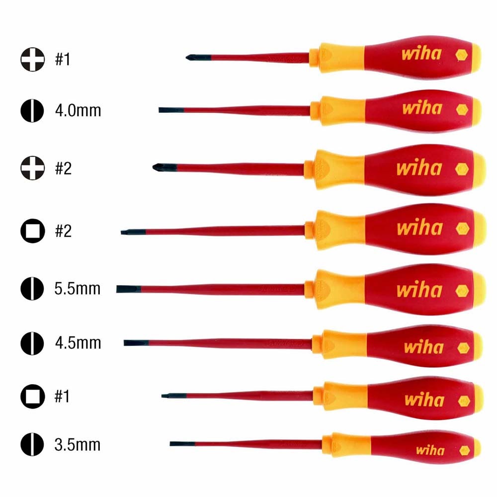 Wiha 32197 8 Piece Insulated SlimLine Screwdriver Set - 2