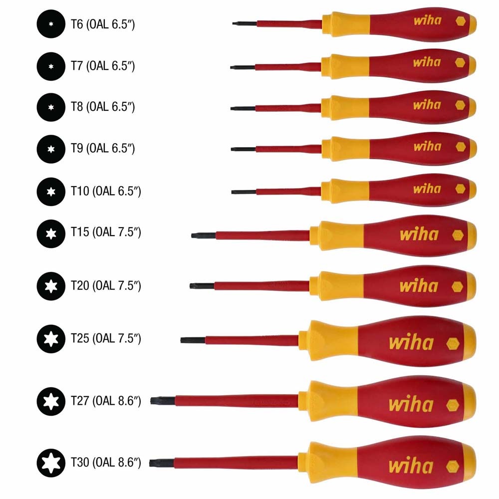 Wiha 32592 10 Piece Insulated SoftFinish Torx Screwdriver Set - 2