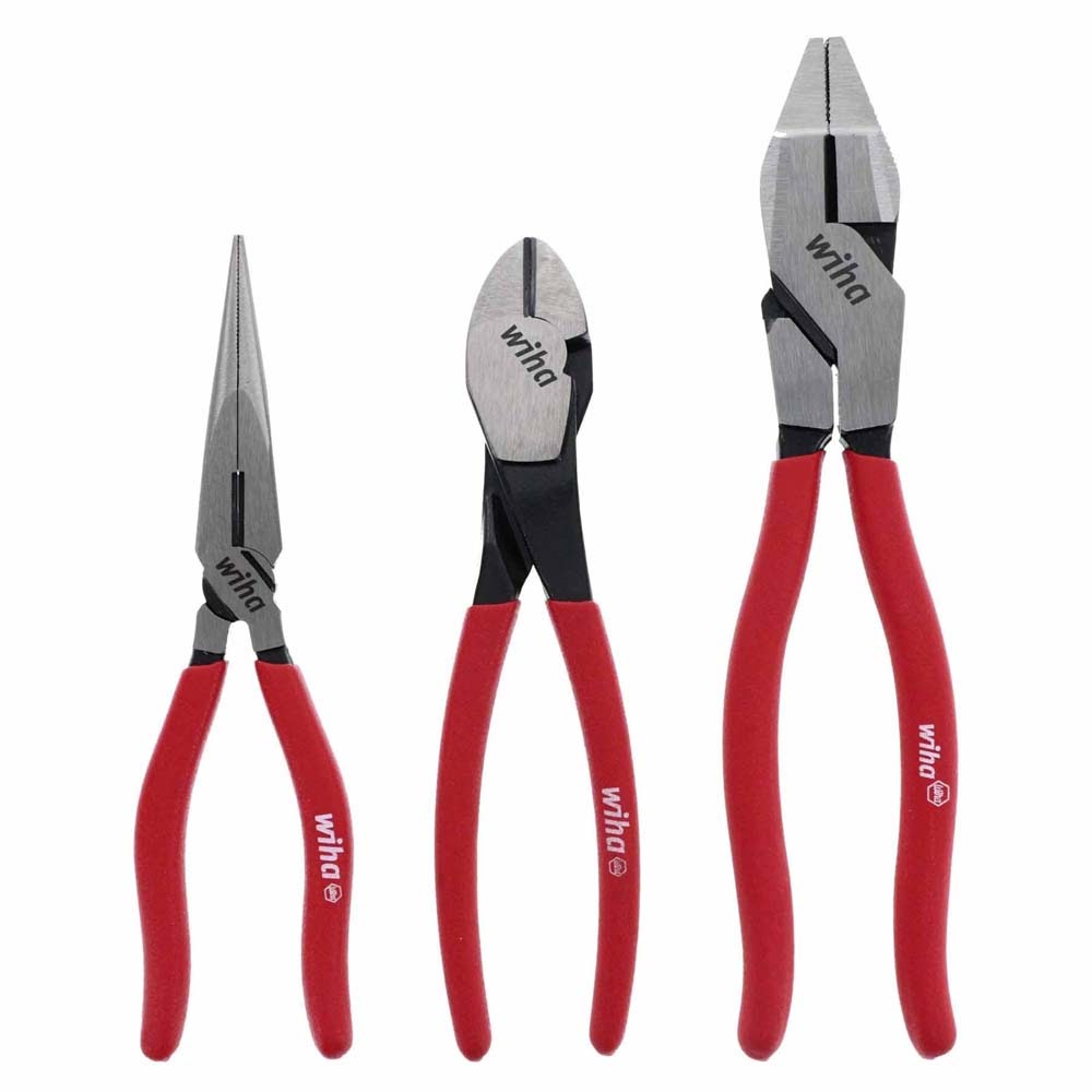 Wiha 32634 3 Piece Classic Grip Pliers and Cutters Set