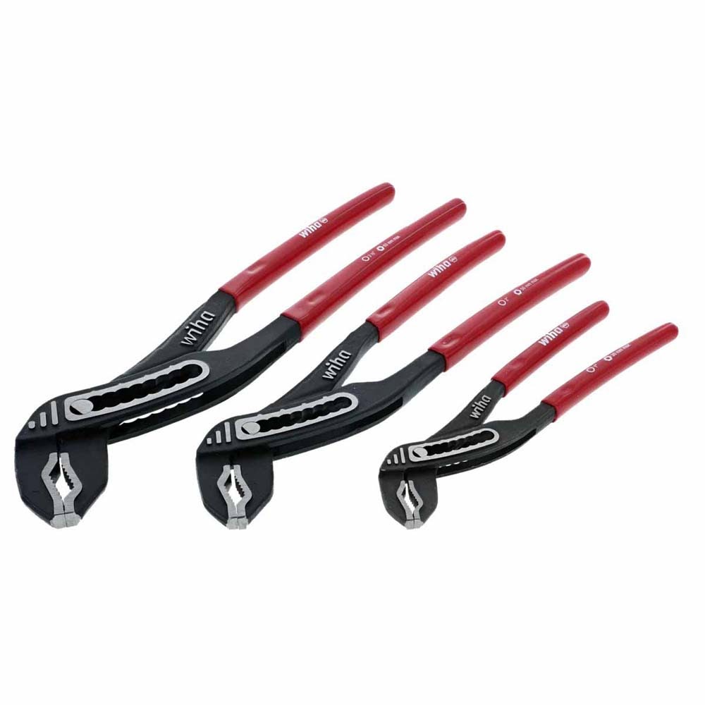 Wiha 32669 3 Piece Classic Grip V-Jaw Tongue and Groove Pliers Set - 2