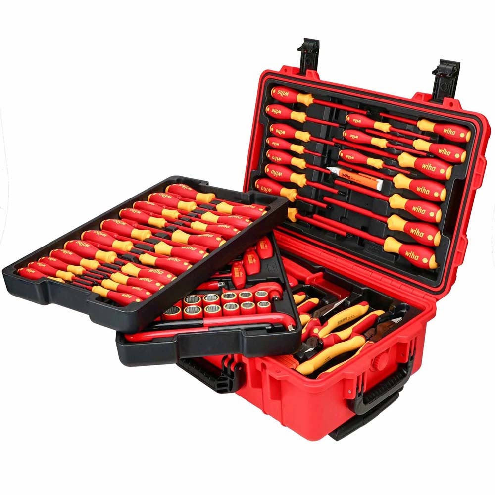 Wiha 32800 80 Piece Master Electrician's Insulated Tools In Rolling Hard Case - 2