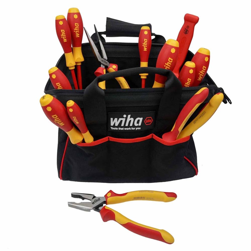 Wiha 32878 14 Piece Master Electrician's Insulated Tool Set in Canvas Tool Bag - 3