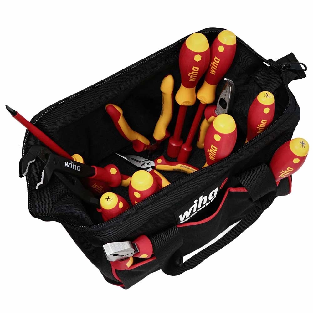 Wiha 32894 13 Piece Master Electrician's Insulated Tool Set in Canvas Tool Bag - 2