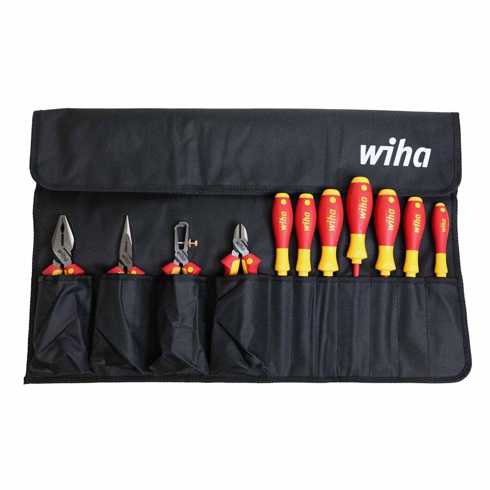 Wiha 32986 11 Piece Insulated Industrial Pliers and Screwdriver Set