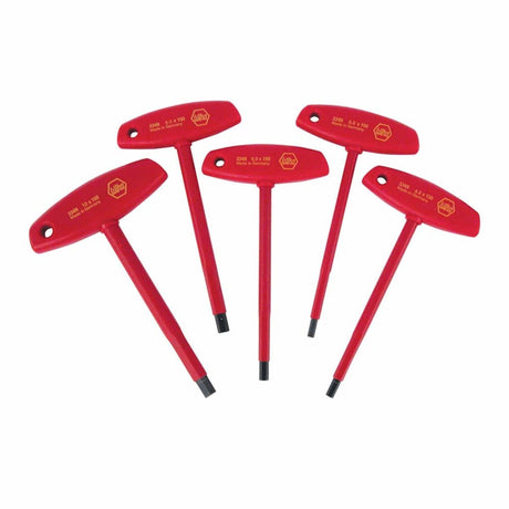 Wiha 33478 5 Piece Insulated T-Handle Hex Screwdriver Set - Metric