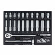 Wiha 33795 24 Piece 3/8" Drive Professional Standard and Deep Socket Tray Set