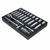 Wiha 33795 24 Piece 3/8" Drive Professional Standard and Deep Socket Tray Set - 2