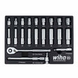 Wiha 33796 22 Piece 3/8" Drive Professional Standard and Deep Socket Tray Set