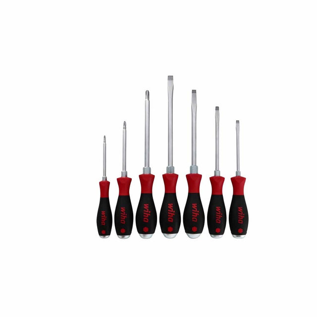 Wiha 53097 7 Piece SoftFinish X Heavy Duty Slotted and Phillips Screwdriver Set