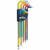 Wiha 66981 13 Piece Ball End Color Coded Hex L-Key Set - Inch