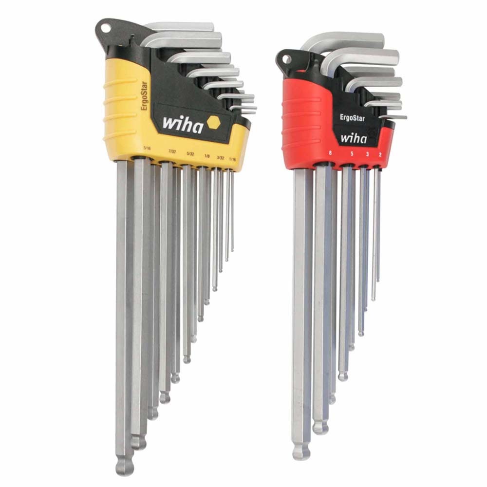 Wiha 66982 22 Piece ErgoStar Ball End Hex L-Key Set - Inch/Metric