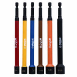 Wiha 70486 6 Piece Color Coded Magnetic Nut Setter SAE Set