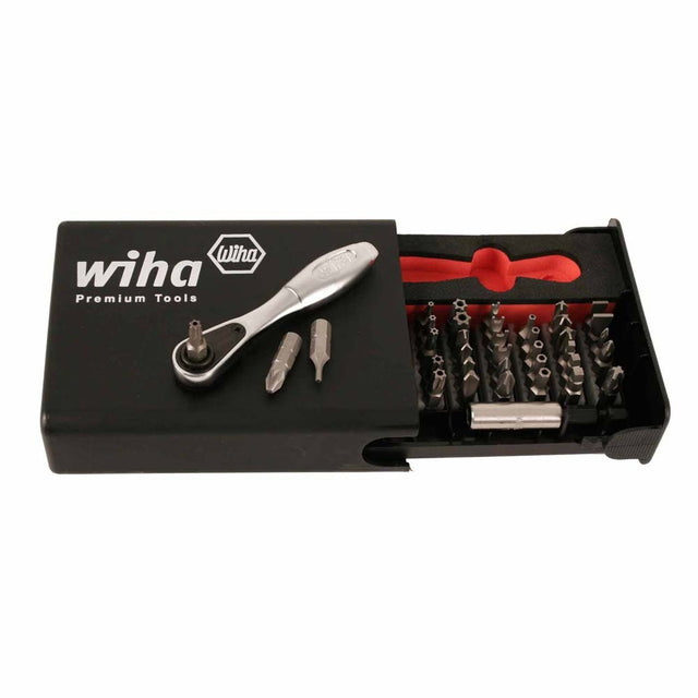 Wiha 71988 39 Piece Security Bit Set with Mini Ratchet