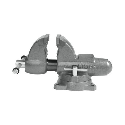 Wilton WL9-28825 Pipe And Bench 3.5" Jaw Round Channel Vise with Swivel Base - 5