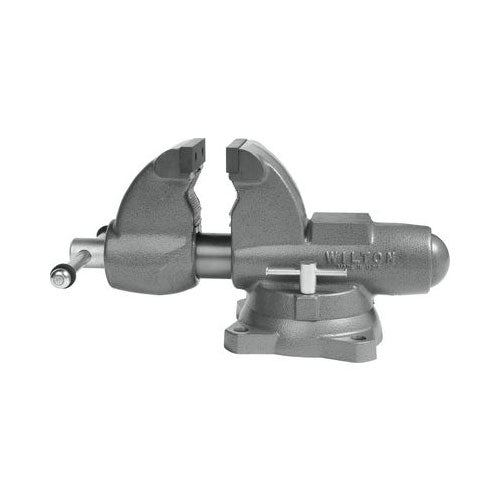 Wilton WL9-28826 Pipe And Bench 4.5" Jaw Round Channel Vise with Swivel Base - 2