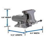 Wilton WL1-108 5" Apprentice Bench Vise with 360 Degree Swivel Base - 5