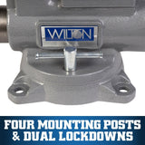 Wilton WL1-109 6" Ductile Iron Apprentice Bench Vise with 360 Degree Swivel Base - 3